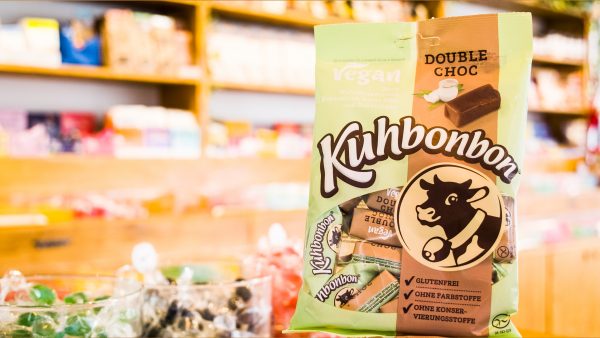 Caramelos toffee Kuhbonbon doble chocolate vegano y sin gluten