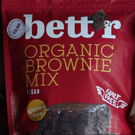 Preparado orgánico para brownie de Bett'r vegano y sin gluten