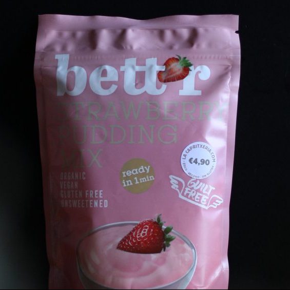 Preparado orgánico para pudding de Bett'r sabor fresa