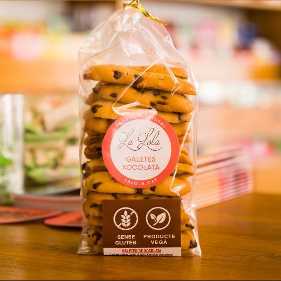 Galletas artesanales de chocolate La Lola veganas y sin gluten