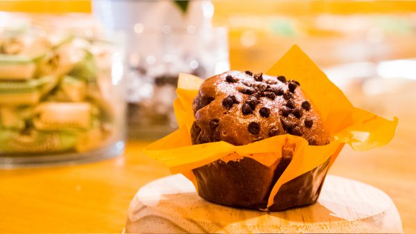 Muffin magdalena de chocolate vegano y sin gluten