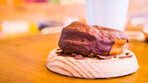 Berlina donut de chocolate vegano y sin gluten