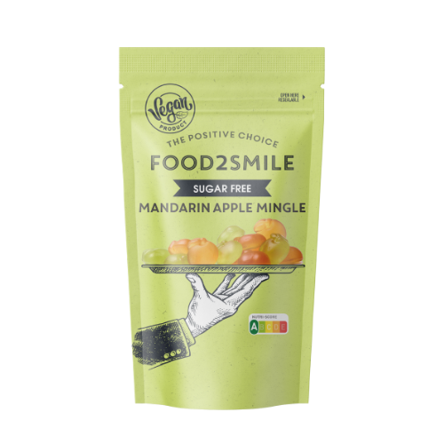 Mix de gominolas orgánicas de mandarina y manzana sin azúcar (85gr) Food2Smile