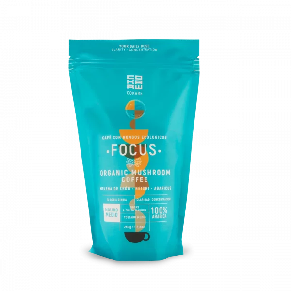 Café FOCUS con hongos eco funcionales molido de Cokare