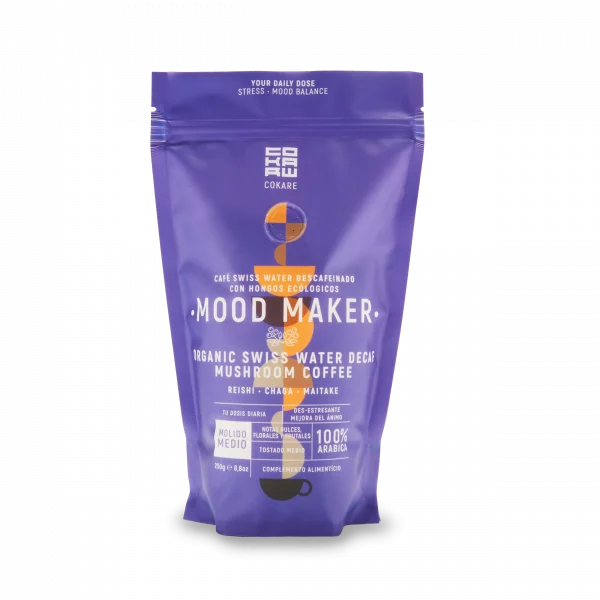 Café MOOD MAKER con hongos eco funcionales molido de Cokare
