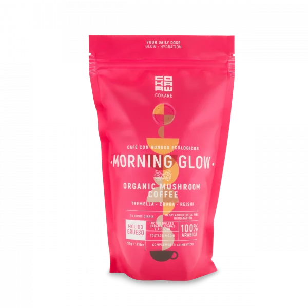 Café MORNING GLOW con hongos eco funcionales molido de Cokare
