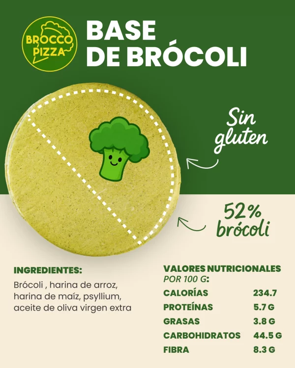 Bases de Pizza de Brocoli congelada (2un)