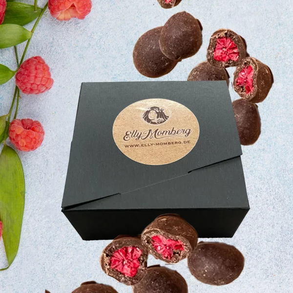 Frambuesas Crujientes con Chocolate Negro de Elly Momberg