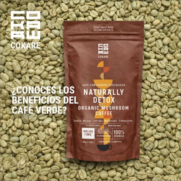 Café NATURALLY DETOX con hongos eco funcionales molido de Cokare